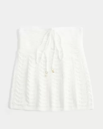Einfaches trägerloses Babydoll-Top im Häkelstil Einfaches trägerloses Babydoll-Top im Häkelstil