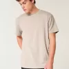 Entspanntes Stretch-T-Shirt mit Rundhalsausschnitt Entspanntes Stretch-T-Shirt mit Rundhalsausschnitt