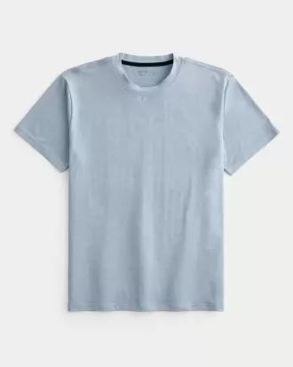 Entspanntes Stretch-T-Shirt mit Rundhalsausschnitt