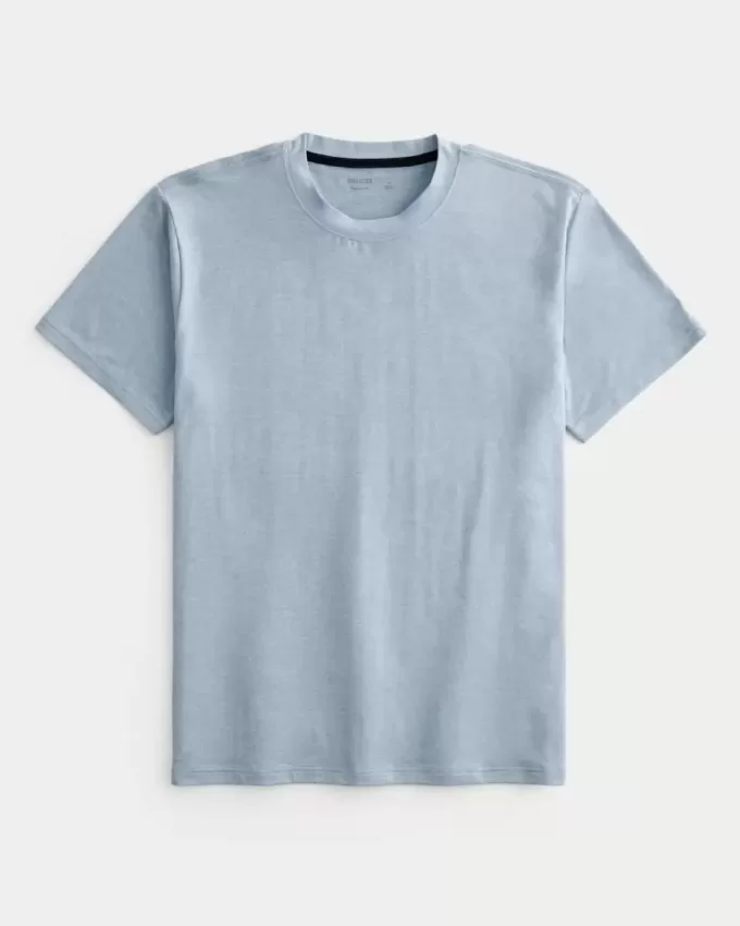 Entspanntes Stretch-T-Shirt mit Rundhalsausschnitt Entspanntes Stretch-T-Shirt mit Rundhalsausschnitt