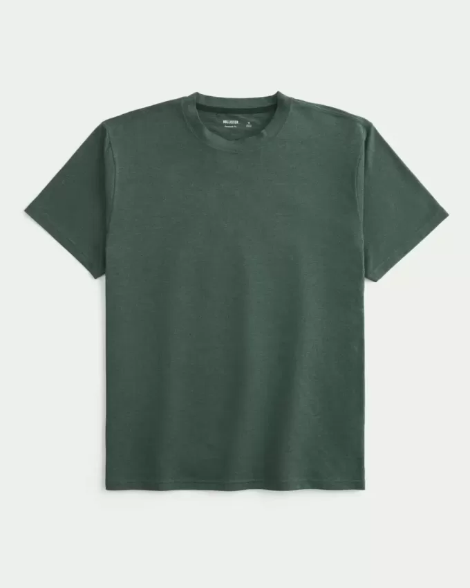 Entspanntes Stretch-T-Shirt mit Rundhalsausschnitt Entspanntes Stretch-T-Shirt mit Rundhalsausschnitt