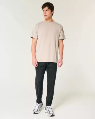 Entspanntes Stretch-T-Shirt mit Rundhalsausschnitt