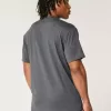 Entspanntes Stretch-T-Shirt mit Rundhalsausschnitt Entspanntes Stretch-T-Shirt mit Rundhalsausschnitt
