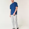 Entspanntes Stretch-T-Shirt mit Rundhalsausschnitt Entspanntes Stretch-T-Shirt mit Rundhalsausschnitt