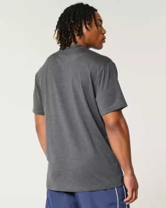 Entspanntes Stretch-T-Shirt mit Rundhalsausschnitt