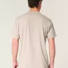 Entspanntes Stretch-T-Shirt mit Rundhalsausschnitt Entspanntes Stretch-T-Shirt mit Rundhalsausschnitt