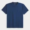 Entspanntes Stretch-T-Shirt mit Rundhalsausschnitt Entspanntes Stretch-T-Shirt mit Rundhalsausschnitt