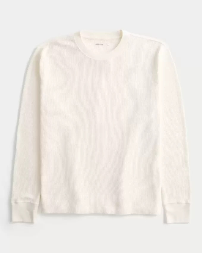 Entspanntes Thermo-Langarmshirt mit Rundhalsausschnitt Entspanntes Thermo-Langarmshirt mit Rundhalsausschnitt