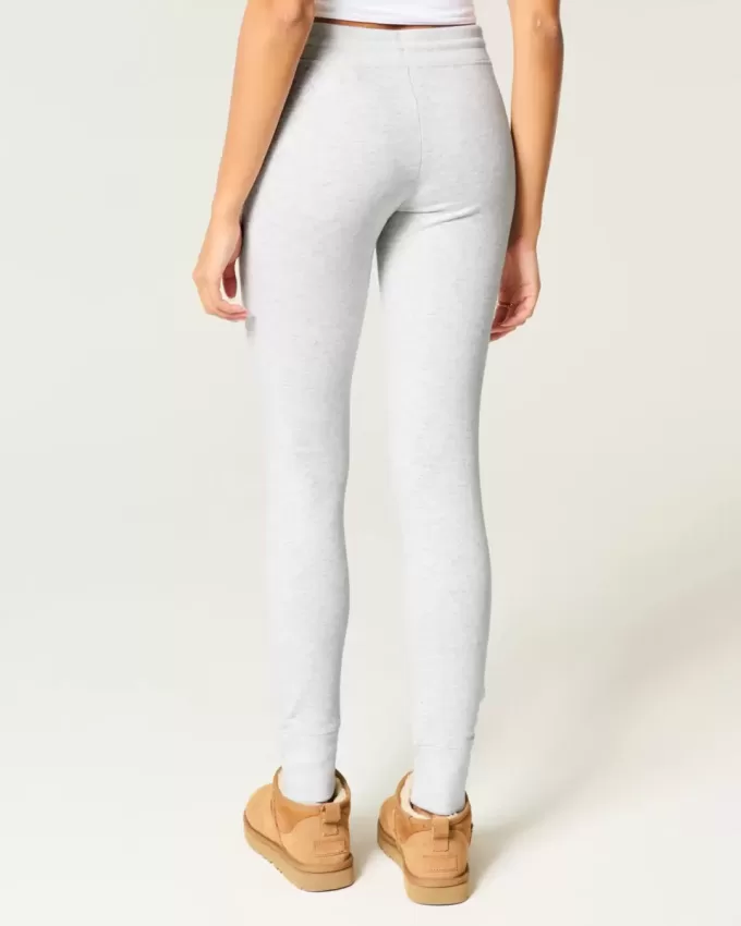 Fleece-Leggings mit Herz-Grafik