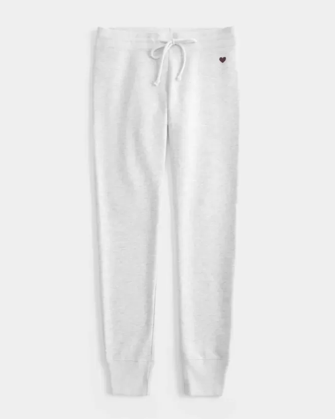 Fleece-Leggings mit Herz-Grafik