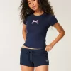 Fleece-Minishorts mit Schleifengrafik Fleece-Minishorts mit Schleifengrafik