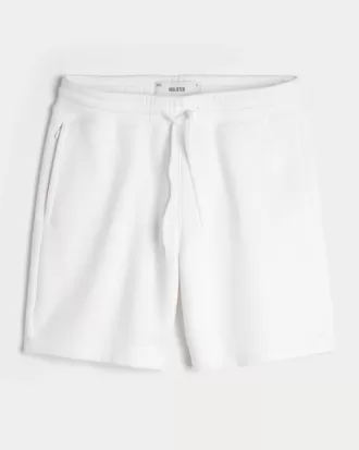 Fleece-Shorts mit Icon-Design über dem Knie
