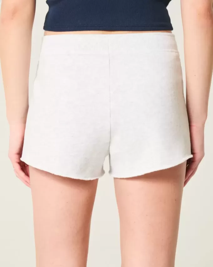Fleece-Shorts mit Mini-Zahlengrafik Fleece-Shorts mit Mini-Zahlengrafik