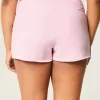 Fleece-Shorts mit Mini-Zahlengrafik