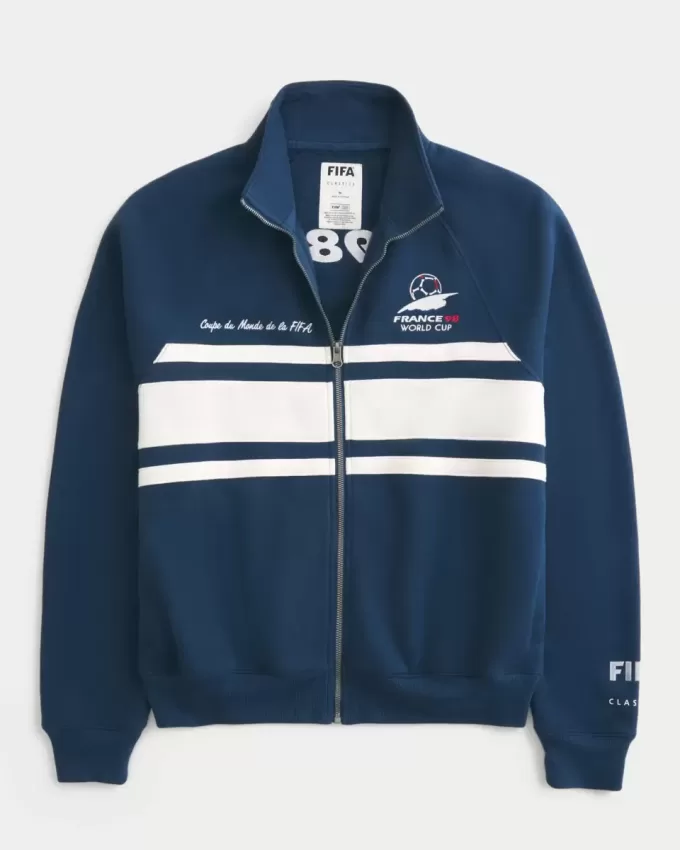 Fleece-Trainingsjacke mit Grafik zur FIFA-Weltmeisterschaft Frankreich 1998 Fleece-Trainingsjacke mit Grafik zur FIFA-Weltmeisterschaft Frankreich 1998