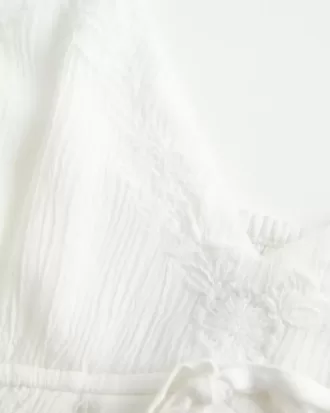 Flyaway-Babydoll-Oberteil in Crinkle-Shine