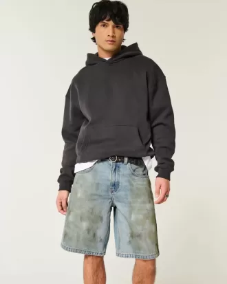 Gefettete Baggy-Jeans-Shorts