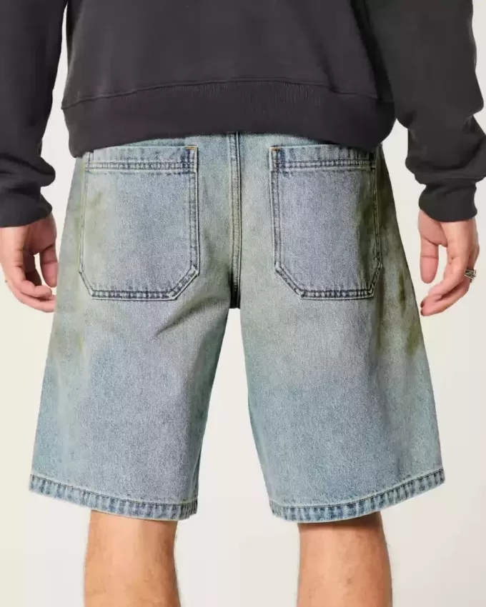 Gefettete Baggy-Jeans-Shorts Gefettete Baggy-Jeans-Shorts
