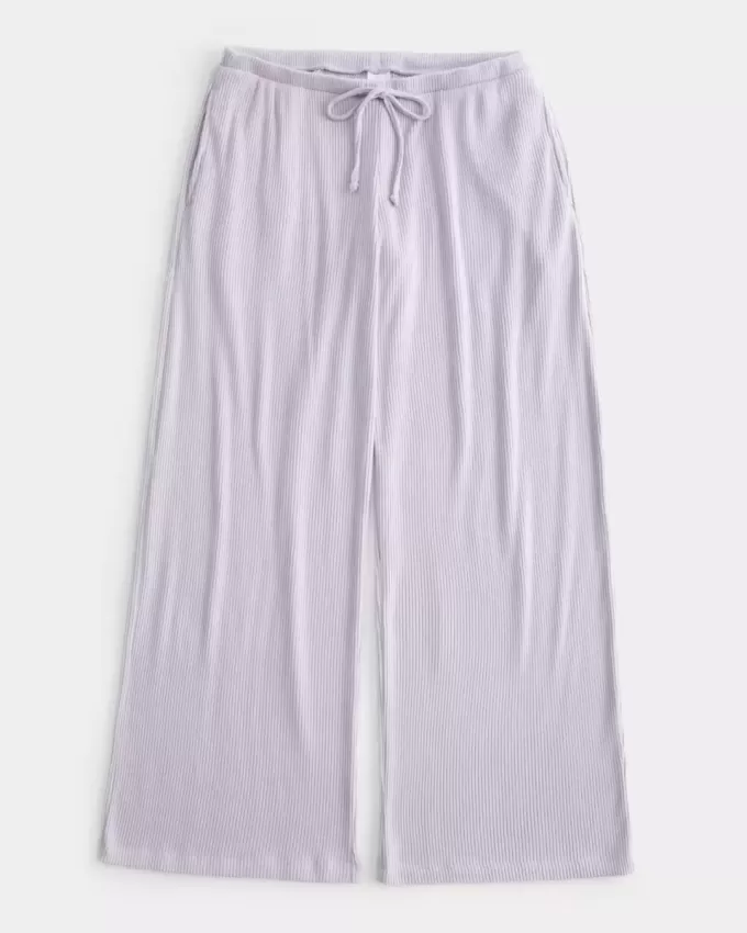 Gemütliche gerippte Baggy-Hose mit Kordelzug Gemütliche gerippte Baggy-Hose mit Kordelzug
