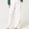 Gemütliche Pyjamahose mit weitem Bein
