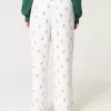 Gemütliche Pyjamahose mit weitem Bein