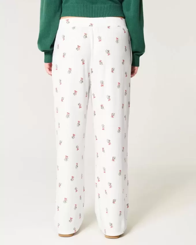 Gemütliche Pyjamahose mit weitem Bein