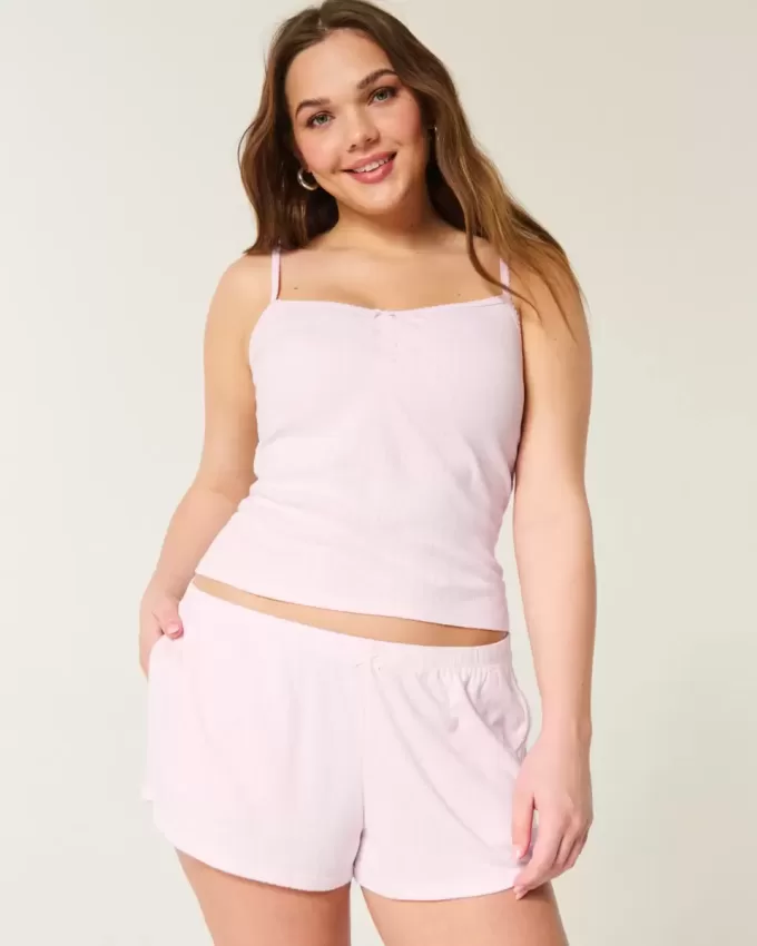 Gemütlicher Pointelle-Shorty mit Schleife Gemütlicher Pointelle-Shorty mit Schleife