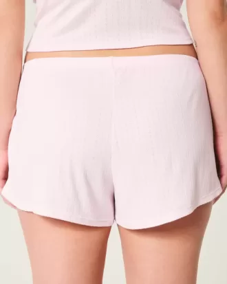 Gemütlicher Pointelle-Shorty mit Schleife