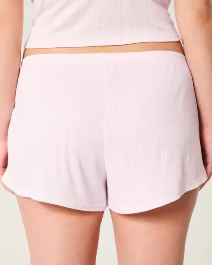 Gemütlicher Pointelle-Shorty mit Schleife Gemütlicher Pointelle-Shorty mit Schleife