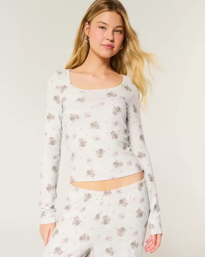 Gemütliches Pyjama-Oberteil mit Bärenmuster Gemütliches Pyjama-Oberteil mit Bärenmuster