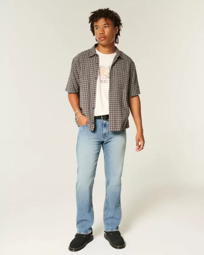 Gerade Jeans in mittlerer Waschung Gerade Jeans in mittlerer Waschung