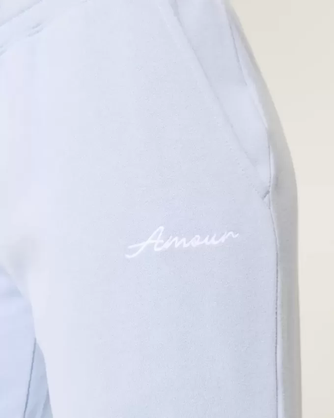 Gerade Jogginghose mit Amour-Grafik Gerade Jogginghose mit Amour-Grafik