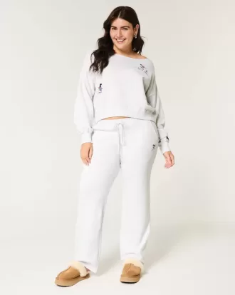 Gerade Jogginghose mit Snoopy-Grafik