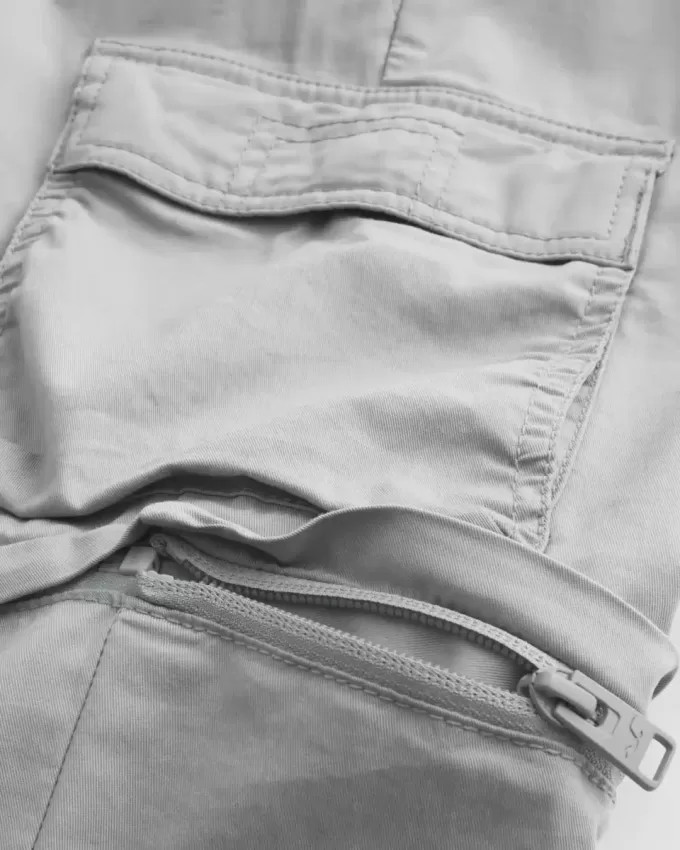 Gerade Zip-Off-Cargohose