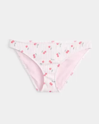 Gerippte Bikinihose mit niedriger Taille