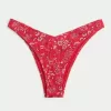 Gerippte Cheekiest-Bikinihose mit hohem Beinausschnitt Gerippte Cheekiest-Bikinihose mit hohem Beinausschnitt