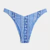 Gerippte Cheekiest-Bikinihose mit hohem Beinausschnitt Gerippte Cheekiest-Bikinihose mit hohem Beinausschnitt