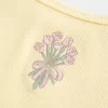 Geripptes Camisole mit Blumengrafik Geripptes Camisole mit Blumengrafik