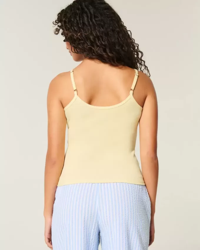 Geripptes Camisole mit Fisch-Grafik Geripptes Camisole mit Fisch-Grafik