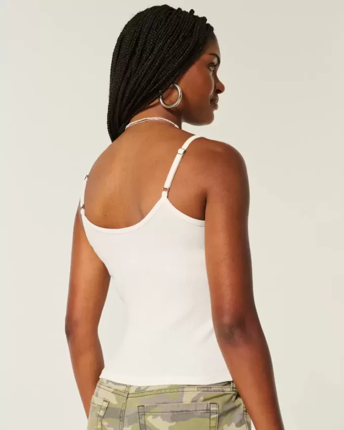 Geripptes Camisole mit Kaninchen-Grafik Geripptes Camisole mit Kaninchen-Grafik