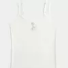 Geripptes Camisole mit Kaninchen-Grafik Geripptes Camisole mit Kaninchen-Grafik