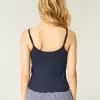 Geripptes Camisole mit Schwanengrafik Geripptes Camisole mit Schwanengrafik