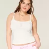 Geripptes Camisole mit Seepferdchen-Grafik Geripptes Camisole mit Seepferdchen-Grafik