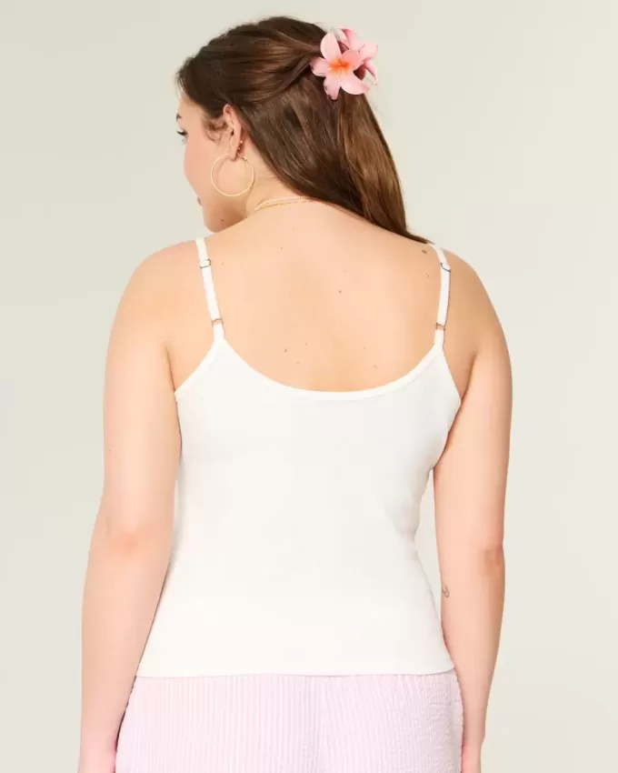 Geripptes Camisole mit Seepferdchen-Grafik Geripptes Camisole mit Seepferdchen-Grafik