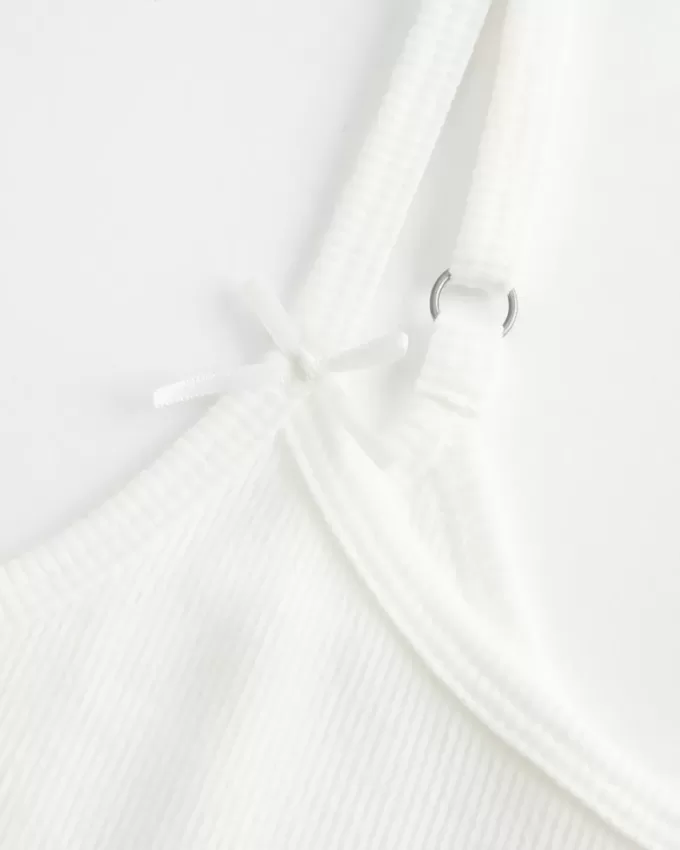 Geripptes Camisole mit Seepferdchen-Grafik Geripptes Camisole mit Seepferdchen-Grafik