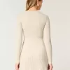 Geripptes Skater-Mini-Sweatkleid Geripptes Skater-Mini-Sweatkleid