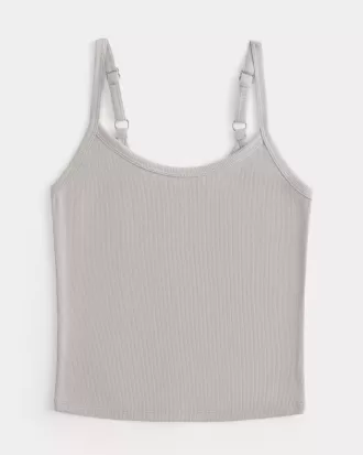 Geripptes U-Ausschnitt-Camisole