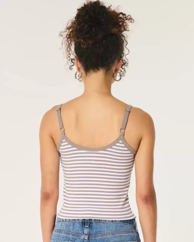 Geripptes U-Ausschnitt-Camisole Geripptes U-Ausschnitt-Camisole