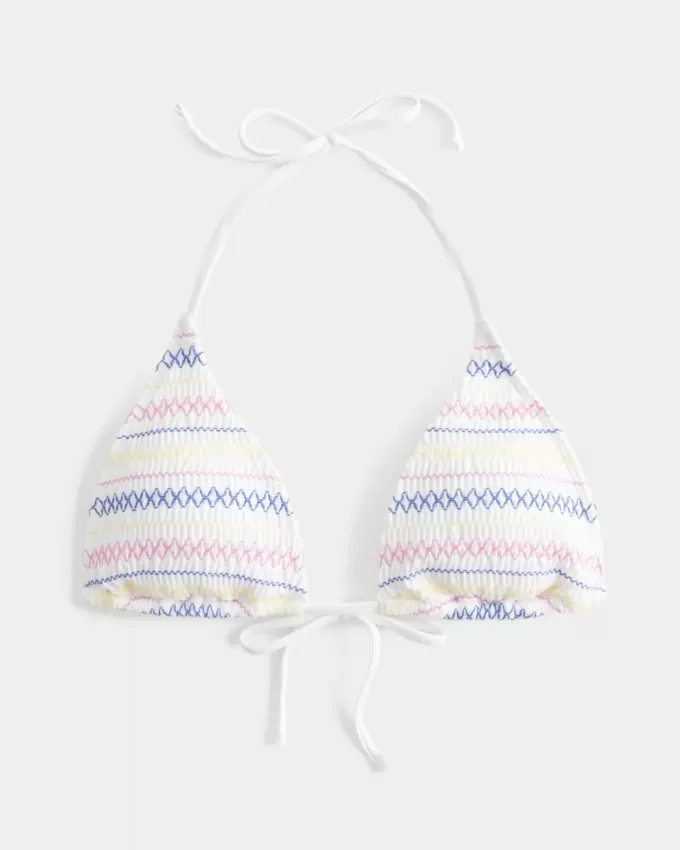 Gerüschtes Neckholder-Triangel-Bikinioberteil Gerüschtes Neckholder-Triangel-Bikinioberteil