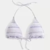 Gerüschtes Neckholder-Triangel-Bikinioberteil Gerüschtes Neckholder-Triangel-Bikinioberteil